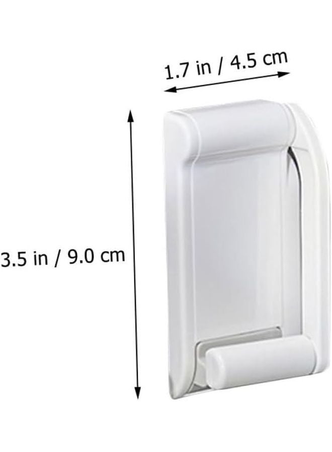 Bathroom Toilet Paper Holder Stand Plastic Storage Rack Easy Install - Image 2